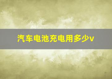 汽车电池充电用多少v