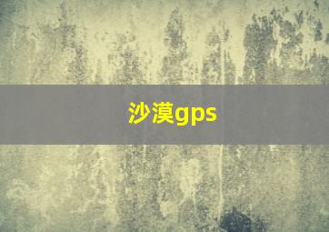 沙漠gps