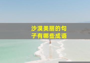 沙漠美丽的句子有哪些成语