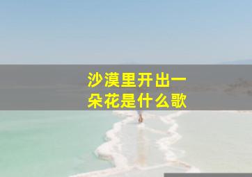 沙漠里开出一朵花是什么歌