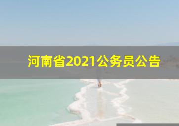 河南省2021公务员公告