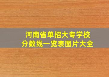 河南省单招大专学校分数线一览表图片大全