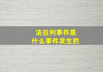 法拉利事件是什么事件发生的