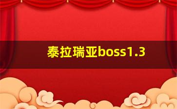 泰拉瑞亚boss1.3