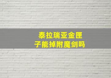 泰拉瑞亚金匣子能掉附魔剑吗