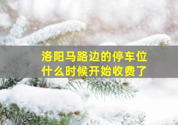 洛阳马路边的停车位什么时候开始收费了