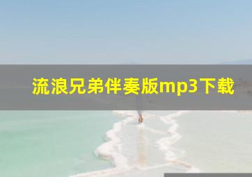 流浪兄弟伴奏版mp3下载