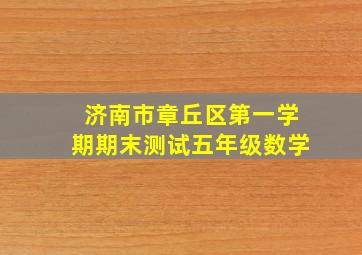 济南市章丘区第一学期期末测试五年级数学