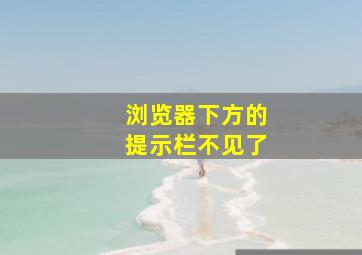 浏览器下方的提示栏不见了