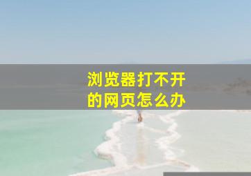 浏览器打不开的网页怎么办