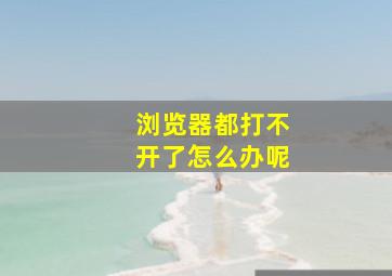 浏览器都打不开了怎么办呢