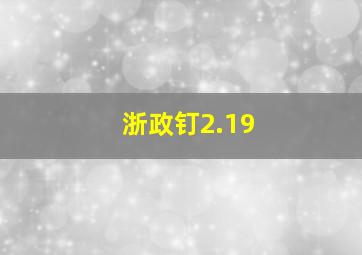 浙政钉2.19