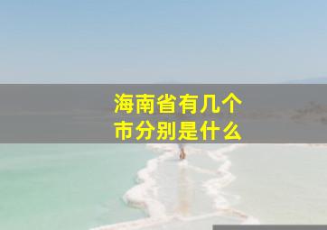 海南省有几个市分别是什么