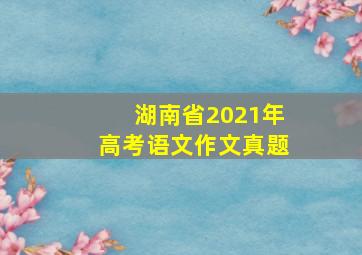 湖南省2021年高考语文作文真题