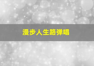 漫步人生路弹唱