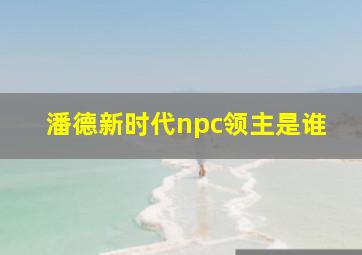 潘德新时代npc领主是谁