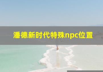 潘德新时代特殊npc位置