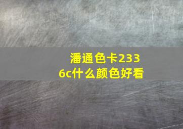 潘通色卡2336c什么颜色好看