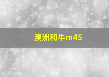 澳洲和牛m45