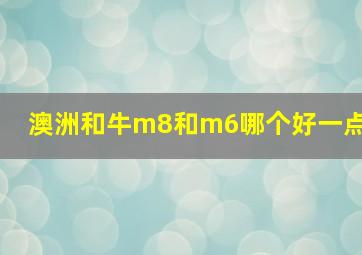 澳洲和牛m8和m6哪个好一点