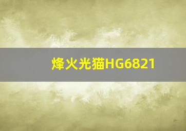 烽火光猫HG6821