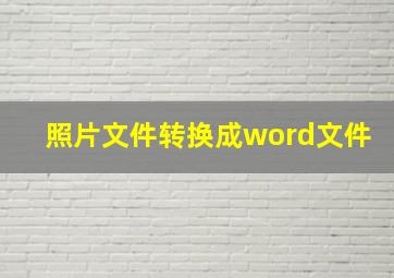 照片文件转换成word文件