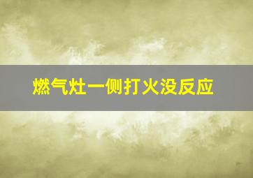 燃气灶一侧打火没反应