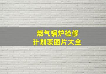 燃气锅炉检修计划表图片大全