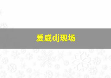 爱威dj现场