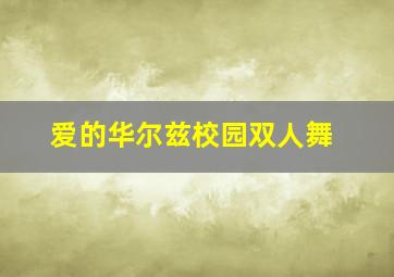 爱的华尔兹校园双人舞