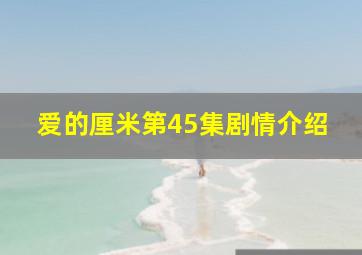 爱的厘米第45集剧情介绍