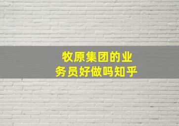 牧原集团的业务员好做吗知乎