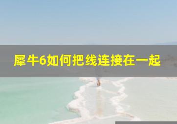 犀牛6如何把线连接在一起