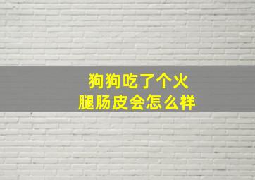 狗狗吃了个火腿肠皮会怎么样