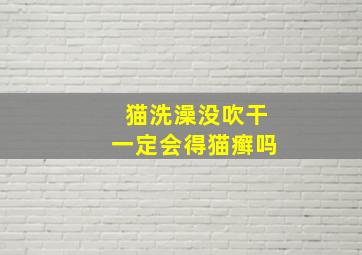 猫洗澡没吹干一定会得猫癣吗