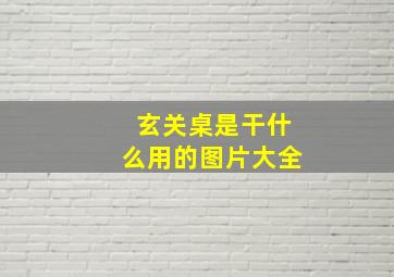 玄关桌是干什么用的图片大全