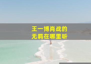 王一博肖战的无羁在哪里听