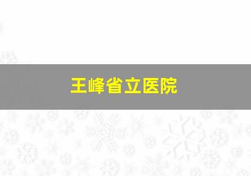 王峰省立医院