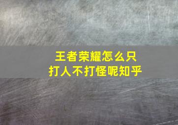 王者荣耀怎么只打人不打怪呢知乎