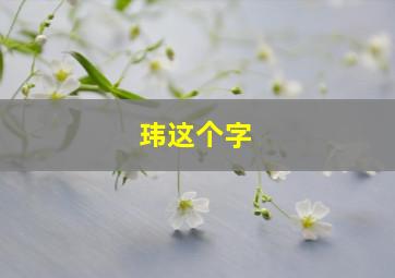 玮这个字