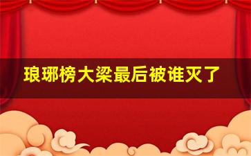 琅琊榜大梁最后被谁灭了