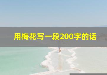 用梅花写一段200字的话