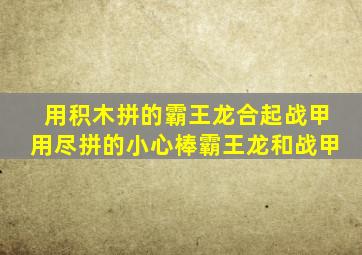 用积木拼的霸王龙合起战甲用尽拼的小心棒霸王龙和战甲