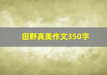 田野真美作文350字