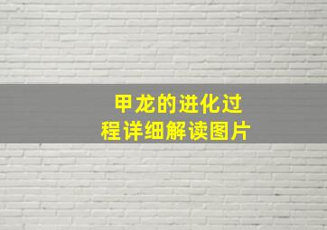 甲龙的进化过程详细解读图片