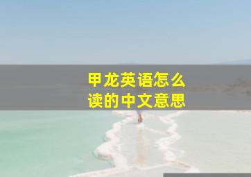 甲龙英语怎么读的中文意思