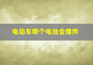 电动车哪个电池会爆炸