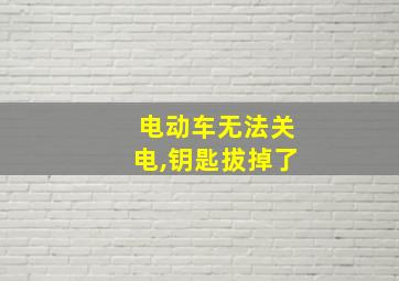 电动车无法关电,钥匙拔掉了