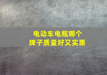 电动车电瓶哪个牌子质量好又实惠