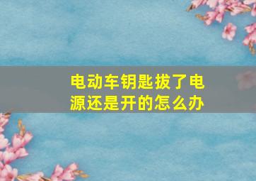 电动车钥匙拔了电源还是开的怎么办